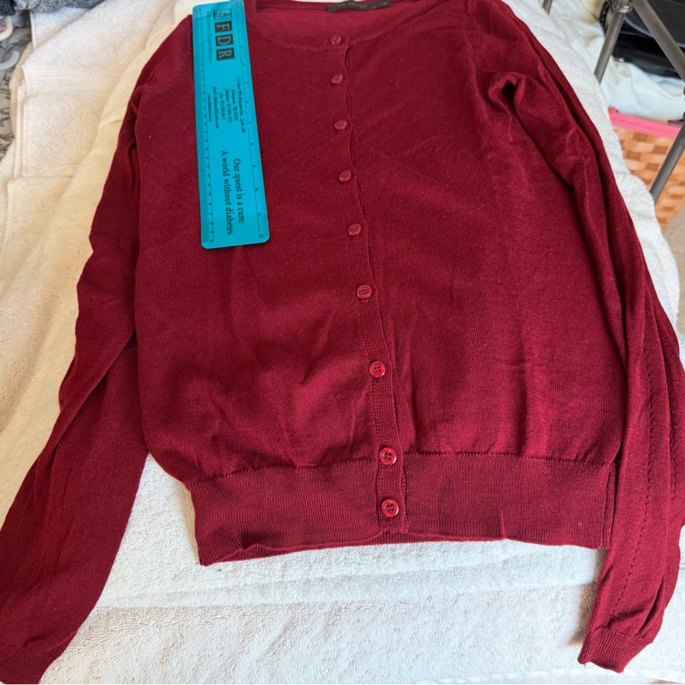 The Limited Burgundy Crewneck Sweater